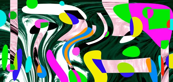 Modern soyut resim. Renkli akıcı sanat resimleri. Geometrik arkaplan.