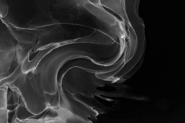 Alkol mürekkebinin sunduğu yüksek kaliteli akış sanatı tasarımcıya modern bir soyut arkaplan sağlar..