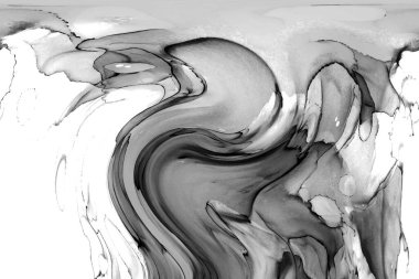 Alkol mürekkebinin sunduğu yüksek kaliteli akış sanatı tasarımcıya modern bir soyut arkaplan sağlar..