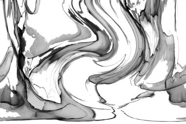 Alkol mürekkebinin sunduğu yüksek kaliteli akış sanatı tasarımcıya modern bir soyut arkaplan sağlar..