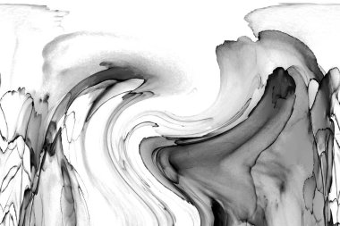 Alkol mürekkebinin sunduğu yüksek kaliteli akış sanatı tasarımcıya modern bir soyut arkaplan sağlar..