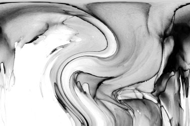 Alkol mürekkebinin sunduğu yüksek kaliteli akış sanatı tasarımcıya modern bir soyut arkaplan sağlar..