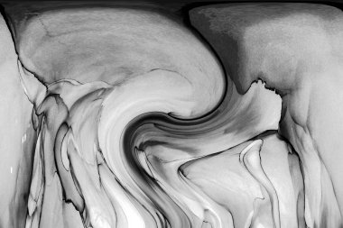 Alkol mürekkebinin sunduğu yüksek kaliteli akış sanatı tasarımcıya modern bir soyut arkaplan sağlar..