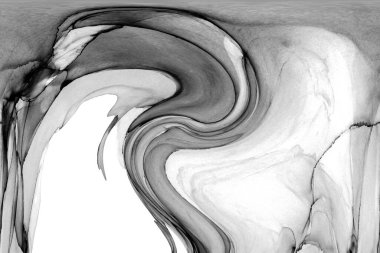 Alkol mürekkebinin sunduğu yüksek kaliteli akış sanatı tasarımcıya modern bir soyut arkaplan sağlar..