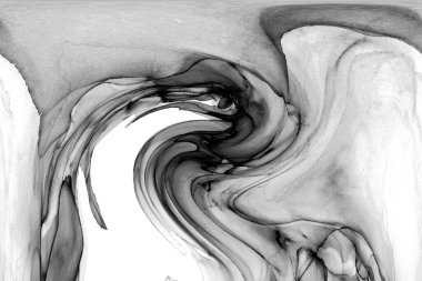 Alkol mürekkebinin sunduğu yüksek kaliteli akış sanatı tasarımcıya modern bir soyut arkaplan sağlar..