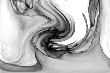 Alkol mürekkebinin sunduğu yüksek kaliteli akış sanatı tasarımcıya modern bir soyut arkaplan sağlar..