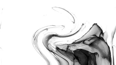 Alkol mürekkebinin sunduğu yüksek kaliteli akış sanatı tasarımcıya modern bir soyut arkaplan sağlar..