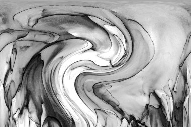 Alkol mürekkebinin sunduğu yüksek kaliteli akış sanatı tasarımcıya modern bir soyut arkaplan sağlar..