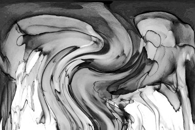 Alkol mürekkebinin sunduğu yüksek kaliteli akış sanatı tasarımcıya modern bir soyut arkaplan sağlar..