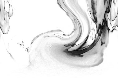 Alkol mürekkebinin sunduğu yüksek kaliteli akış sanatı tasarımcıya modern bir soyut arkaplan sağlar..