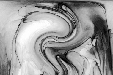 Alkol mürekkebinin sunduğu yüksek kaliteli akış sanatı tasarımcıya modern bir soyut arkaplan sağlar..