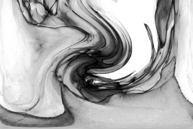 Alkol mürekkebinin sunduğu yüksek kaliteli akış sanatı tasarımcıya modern bir soyut arkaplan sağlar..