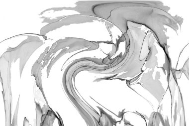 Alkol mürekkebinin sunduğu yüksek kaliteli akış sanatı tasarımcıya modern bir soyut arkaplan sağlar..