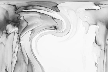 Alkol mürekkebinin sunduğu yüksek kaliteli akış sanatı tasarımcıya modern bir soyut arkaplan sağlar..