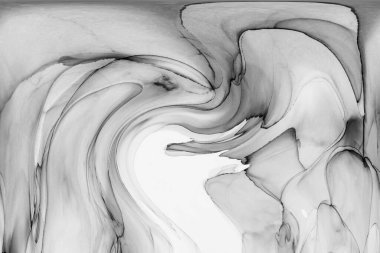 Alkol mürekkebinin sunduğu yüksek kaliteli akış sanatı tasarımcıya modern bir soyut arkaplan sağlar..