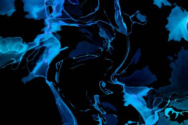 Alkol mürekkebi ve renkli soyut modern resim arka planıyla yapılmış yüksek kalite modern soyut resim..