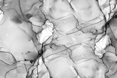 Yüksek kaliteli soyut Çin manzara resminin modern sanat arka planı alkol mürekkebiyle sunulmuştur..