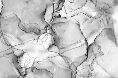 Yüksek kaliteli soyut Çin manzara resminin modern sanat arka planı alkol mürekkebiyle sunulmuştur..