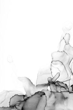 Yüksek kaliteli soyut Çin manzara resminin modern sanat arka planı alkol mürekkebiyle sunulmuştur..