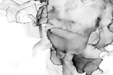 Yüksek kaliteli soyut Çin manzara resminin modern sanat arka planı alkol mürekkebiyle sunulmuştur..