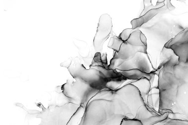 Yüksek kaliteli soyut Çin manzara resminin modern sanat arka planı alkol mürekkebiyle sunulmuştur..