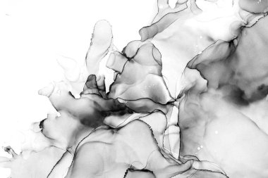 Yüksek kaliteli soyut Çin manzara resminin modern sanat arka planı alkol mürekkebiyle sunulmuştur..