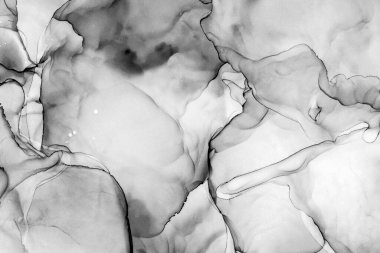 Yüksek kaliteli soyut Çin manzara resminin modern sanat arka planı alkol mürekkebiyle sunulmuştur..