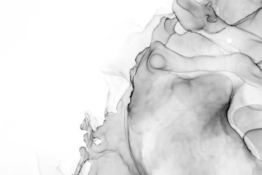 Yüksek kaliteli soyut Çin manzara resminin modern sanat arka planı alkol mürekkebiyle sunulmuştur..