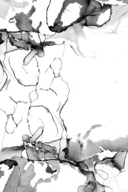 Yüksek kaliteli soyut Çin manzara resminin modern sanat arka planı alkol mürekkebiyle sunulmuştur..