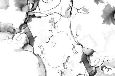 Yüksek kaliteli soyut Çin manzara resminin modern sanat arka planı alkol mürekkebiyle sunulmuştur..