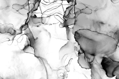 Yüksek kaliteli soyut Çin manzara resminin modern sanat arka planı alkol mürekkebiyle sunulmuştur..