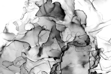 Yüksek kaliteli soyut Çin manzara resminin modern sanat arka planı alkol mürekkebiyle sunulmuştur..