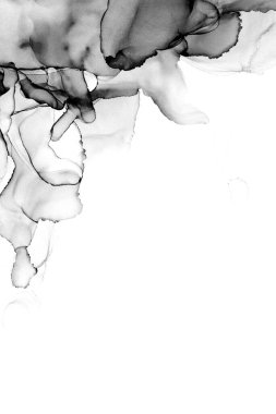 Yüksek kaliteli soyut Çin manzara resminin modern sanat arka planı alkol mürekkebiyle sunulmuştur..