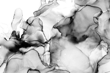 Yüksek kaliteli soyut Çin manzara resminin modern sanat arka planı alkol mürekkebiyle sunulmuştur..