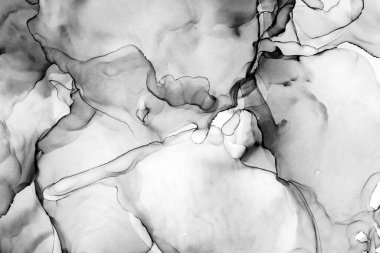 Yüksek kaliteli soyut Çin manzara resminin modern sanat arka planı alkol mürekkebiyle sunulmuştur..