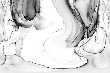 Yüksek kaliteli soyut Çin manzara resminin modern sanat arka planı alkol mürekkebiyle sunulmuştur..