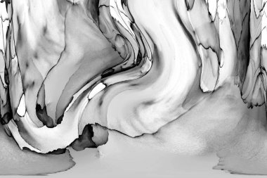 Yüksek kaliteli soyut Çin manzara resminin modern sanat arka planı alkol mürekkebiyle sunulmuştur..