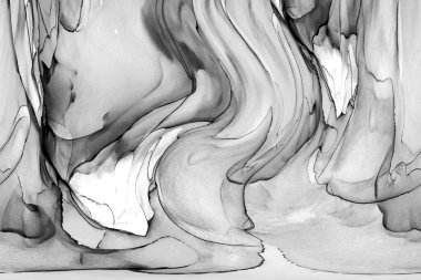 Yüksek kaliteli soyut Çin manzara resminin modern sanat arka planı alkol mürekkebiyle sunulmuştur..