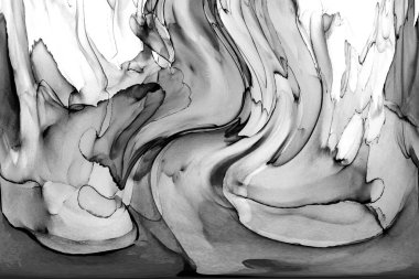 Yüksek kaliteli soyut Çin manzara resminin modern sanat arka planı alkol mürekkebiyle sunulmuştur..