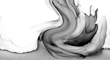 Yüksek kaliteli soyut Çin manzara resminin modern sanat arka planı alkol mürekkebiyle sunulmuştur..