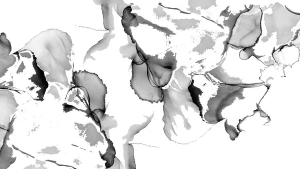 Yüksek kaliteli soyut Çin manzara resminin modern sanat arka planı alkol mürekkebiyle sunulmuştur..