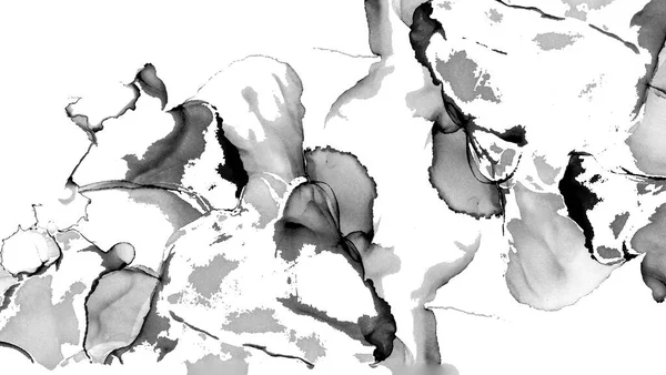 Yüksek kaliteli soyut Çin manzara resminin modern sanat arka planı alkol mürekkebiyle sunulmuştur..