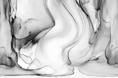 Yüksek kaliteli soyut Çin manzara resminin modern sanat arka planı alkol mürekkebiyle sunulmuştur..