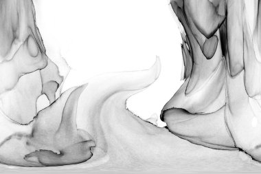 Yüksek kaliteli soyut Çin manzara resminin modern sanat arka planı alkol mürekkebiyle sunulmuştur..