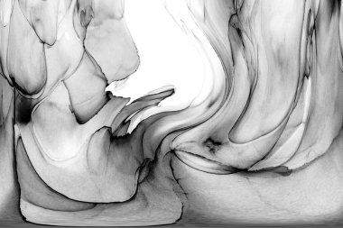 Yüksek kaliteli soyut Çin manzara resminin modern sanat arka planı alkol mürekkebiyle sunulmuştur..