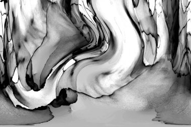 Yüksek kaliteli soyut Çin manzara resminin modern sanat arka planı alkol mürekkebiyle sunulmuştur..