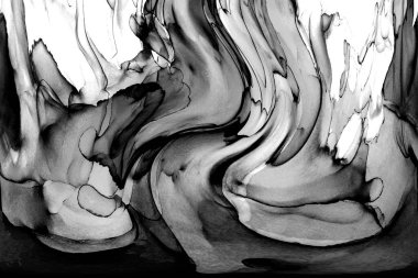 Yüksek kaliteli soyut Çin manzara resminin modern sanat arka planı alkol mürekkebiyle sunulmuştur..