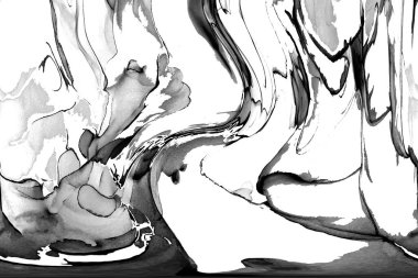 Yüksek kaliteli soyut Çin manzara resminin modern sanat arka planı alkol mürekkebiyle sunulmuştur..