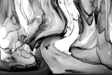 Yüksek kaliteli soyut Çin manzara resminin modern sanat arka planı alkol mürekkebiyle sunulmuştur..