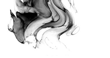 Yüksek kaliteli soyut Çin manzara resminin modern sanat arka planı alkol mürekkebiyle sunulmuştur..